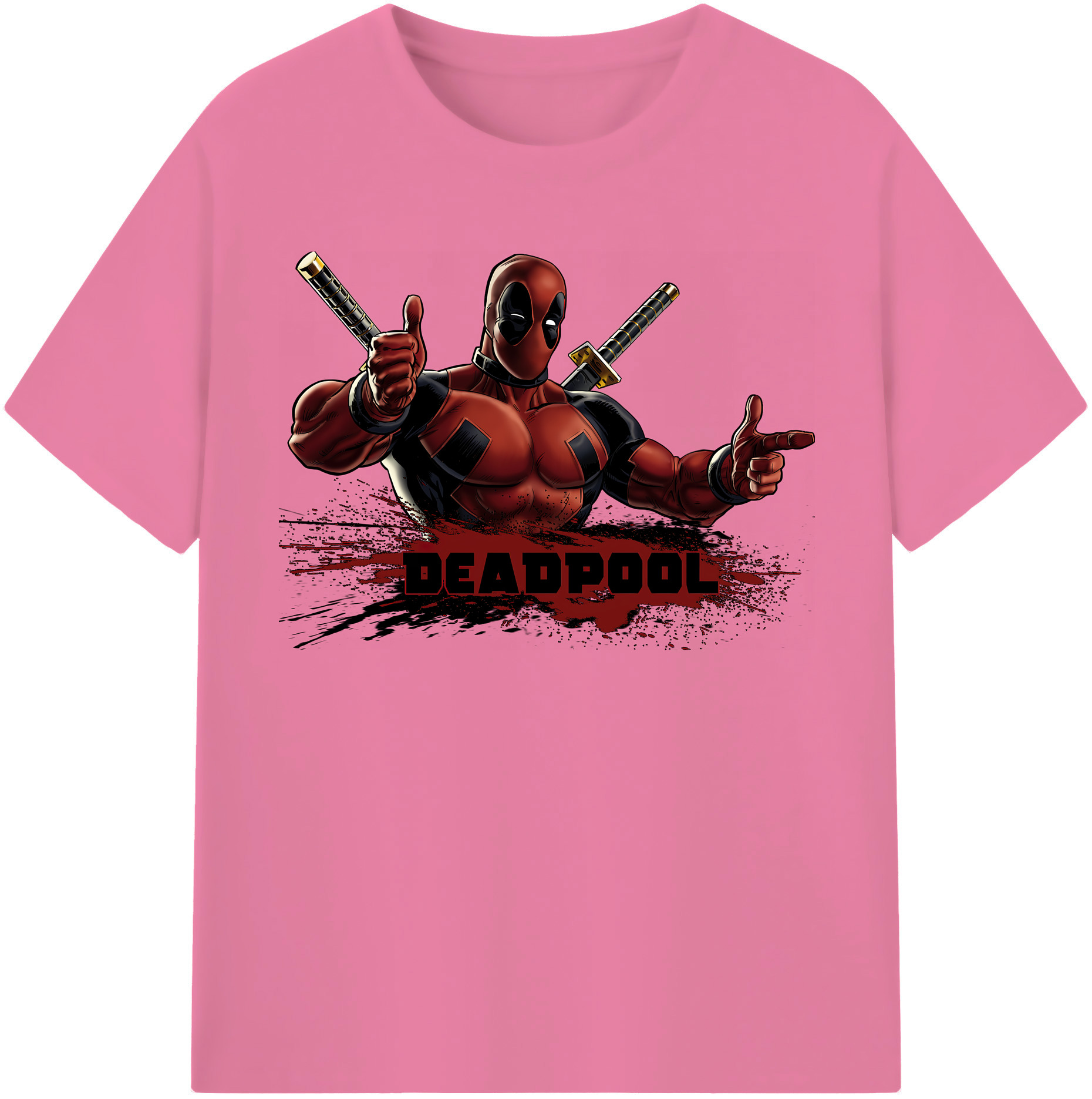 （画像用） Deadpool デッドプール 綿100％半袖Tシャツ（フロントプリント）
